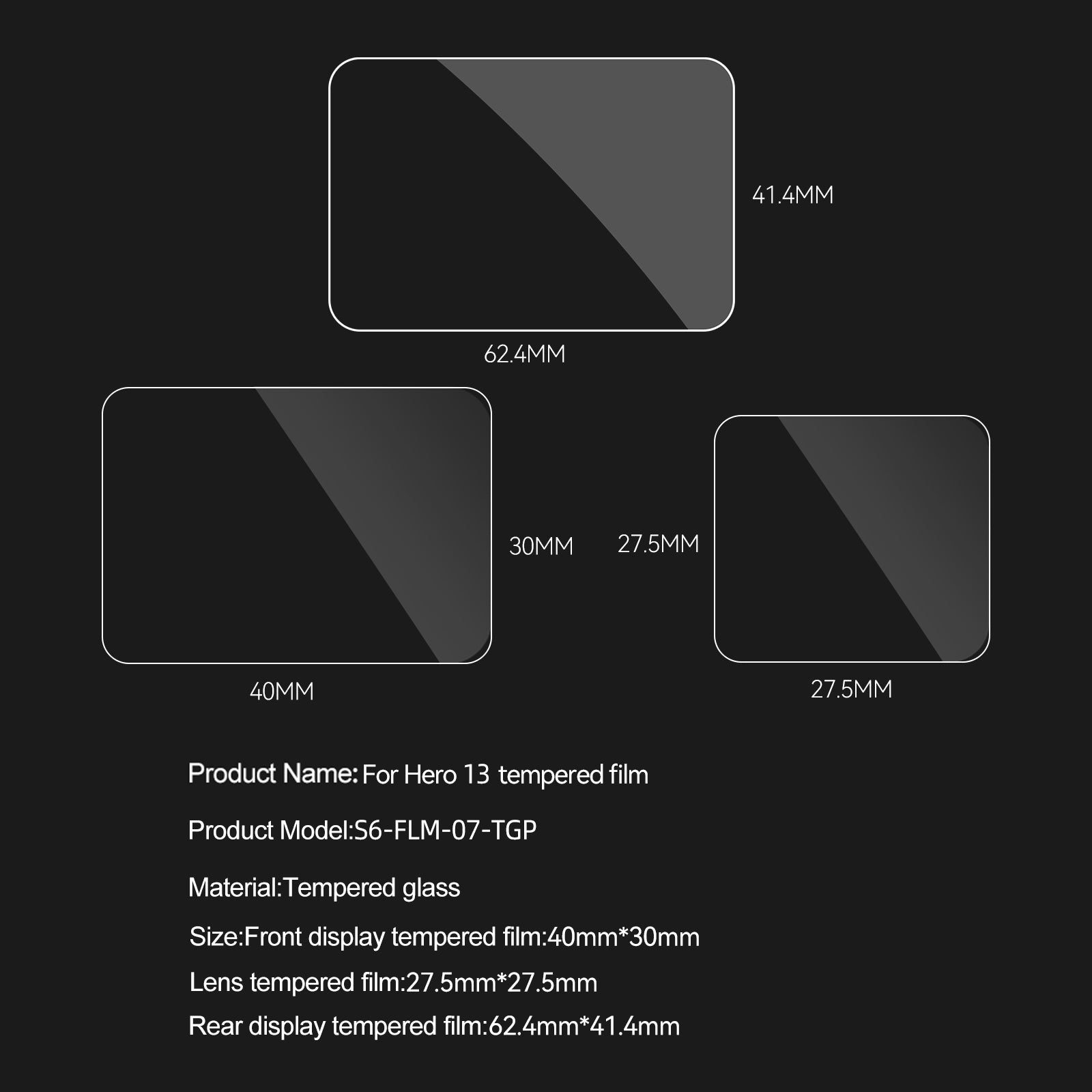 GP HERO 13 tempered film