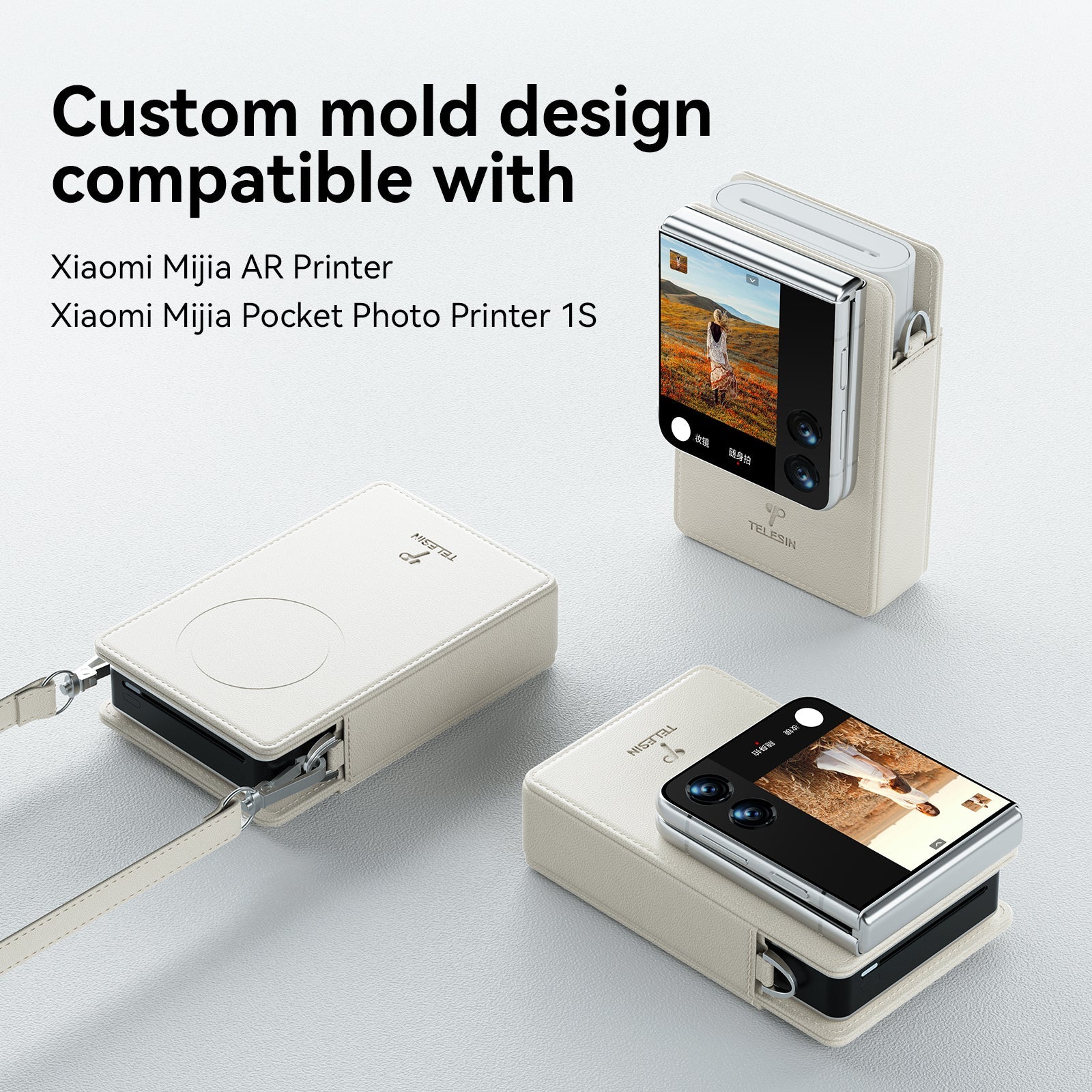 Portable shoulder bag with MagSafe for Xiaomi Pocket Printer