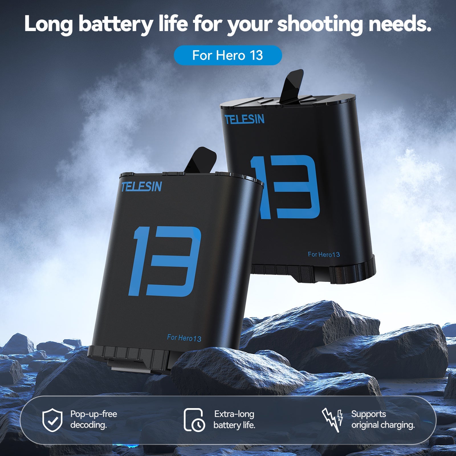 Rechargeable Lithium-ion Battery For Hero 13