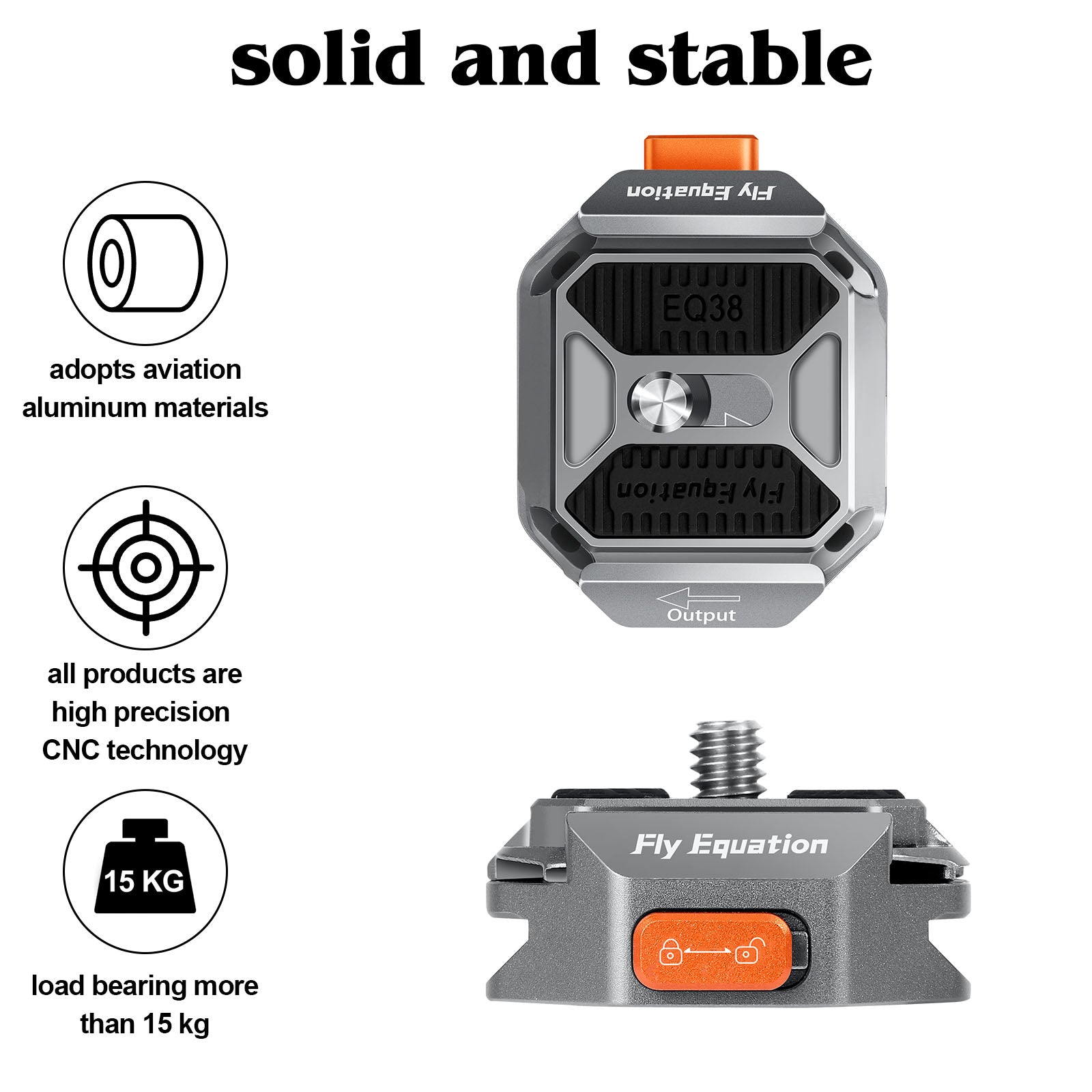 Camera Quick Release Plate - QR Plate w 1/4" 3/8" Screw Thread Camera Tripod Mount Adapter Compatible with 38mm Arca Swiss