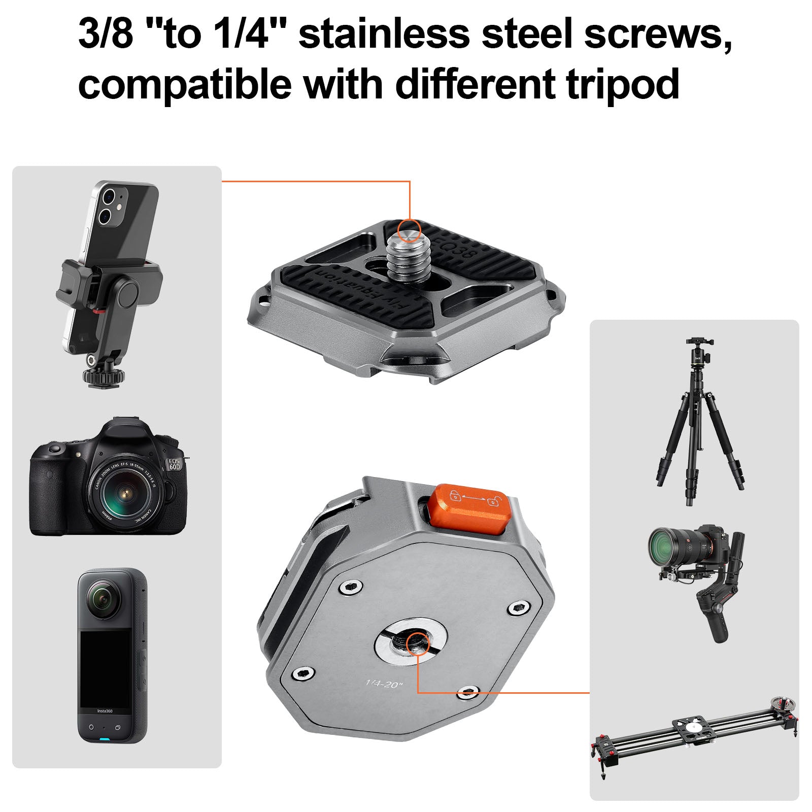 Camera Quick Release Tripod Plate