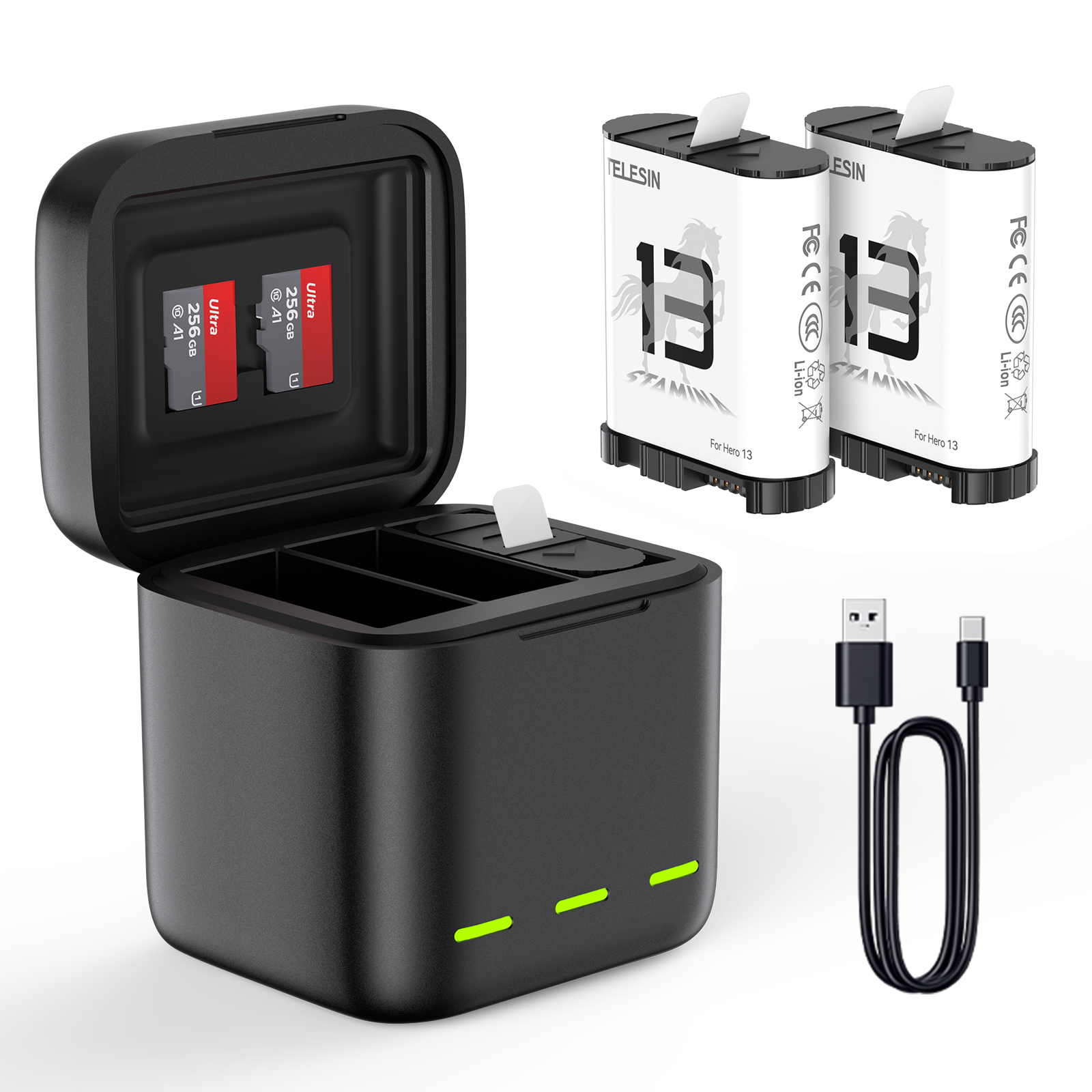 retractable charging box for gopro 13