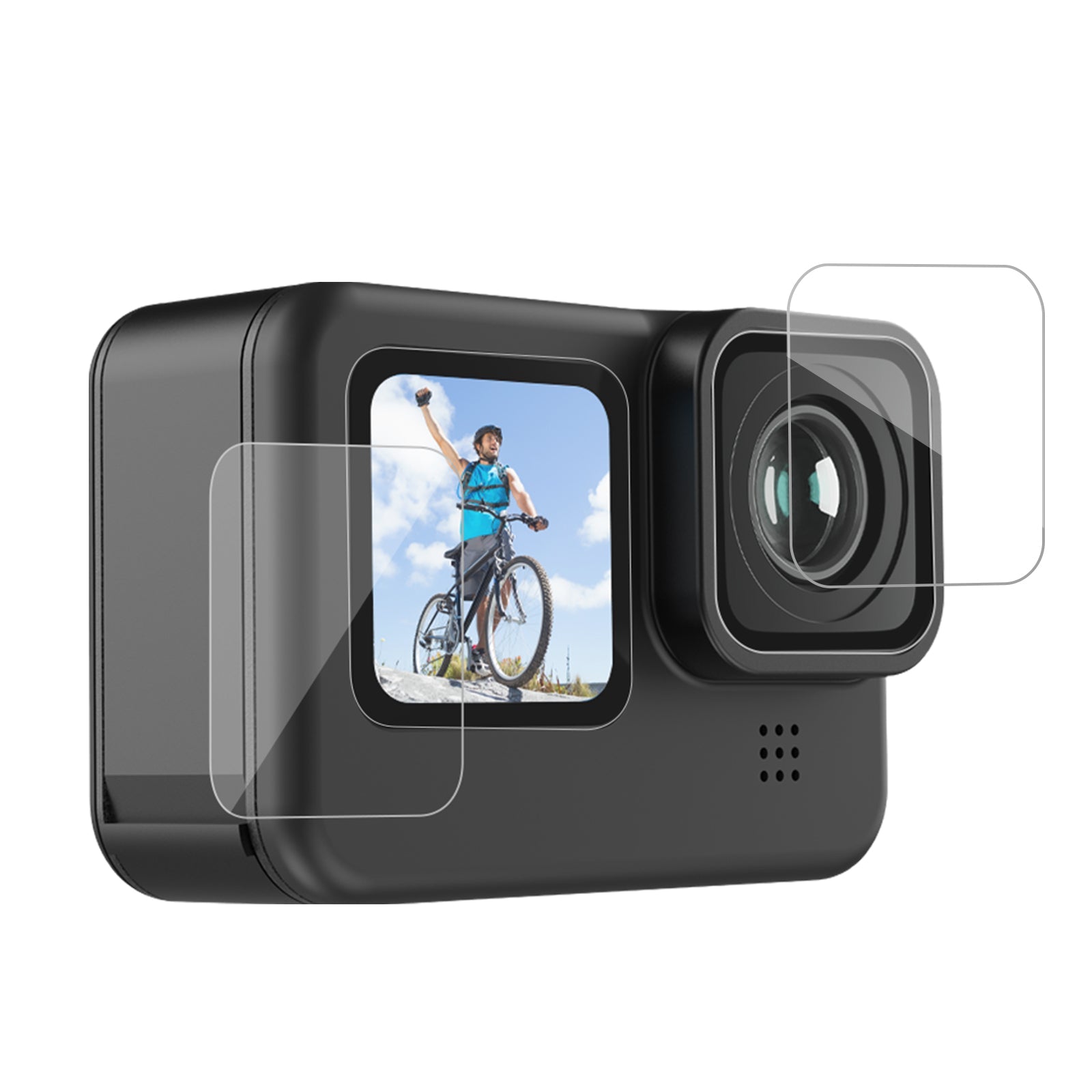 Tempered Glass Screen & Lens Protective Film Cover for GoPro 12/11/10/9