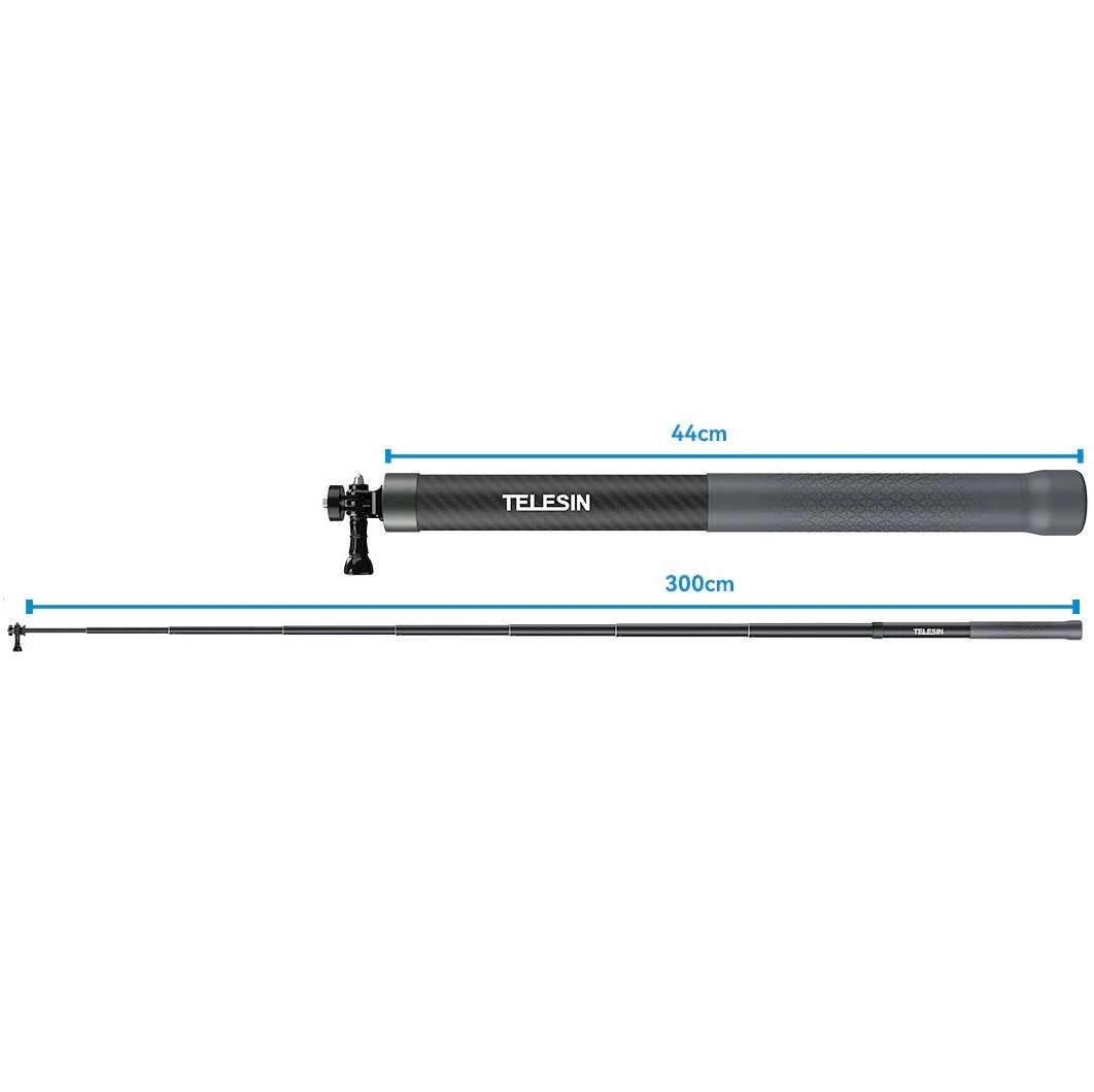 3 Meter Carbon Fibre Selfie Stick (3.0) for Insta360