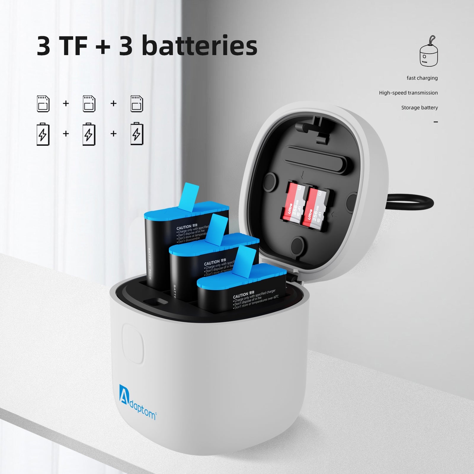 Adaptom¡ã AllinBox Portable Storage Charger for GoPro Battery 9-12