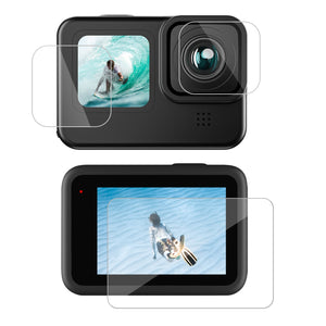 Tempered Glass Screen & Lens Protective Film Cover for GoPro 12/11/10/9