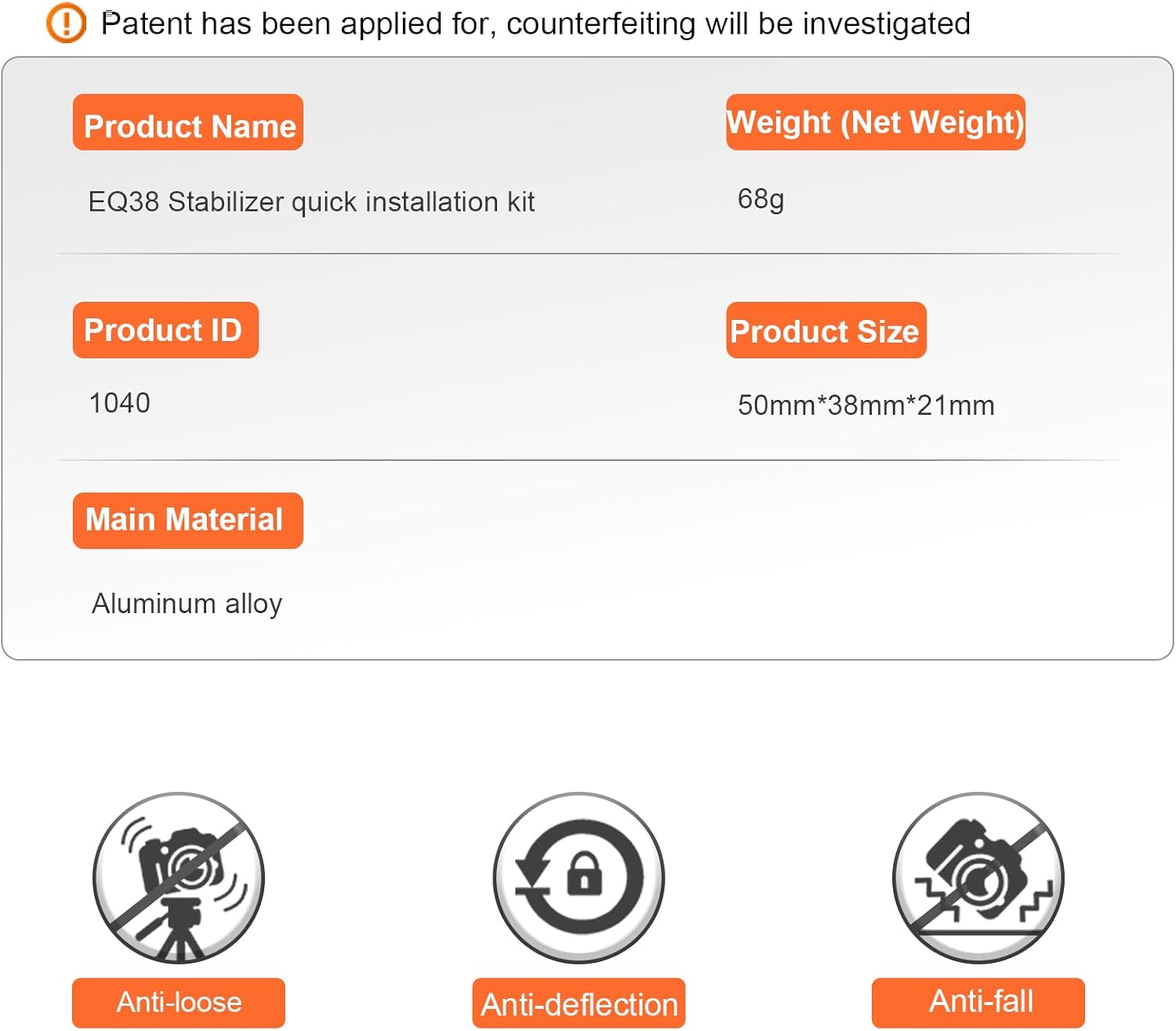 Stabilizer Quick Release Kit, Compatible for DJI RS Series DJI RS2,RSC2,RS3, RS3PRO, RS4, and RS4PRO