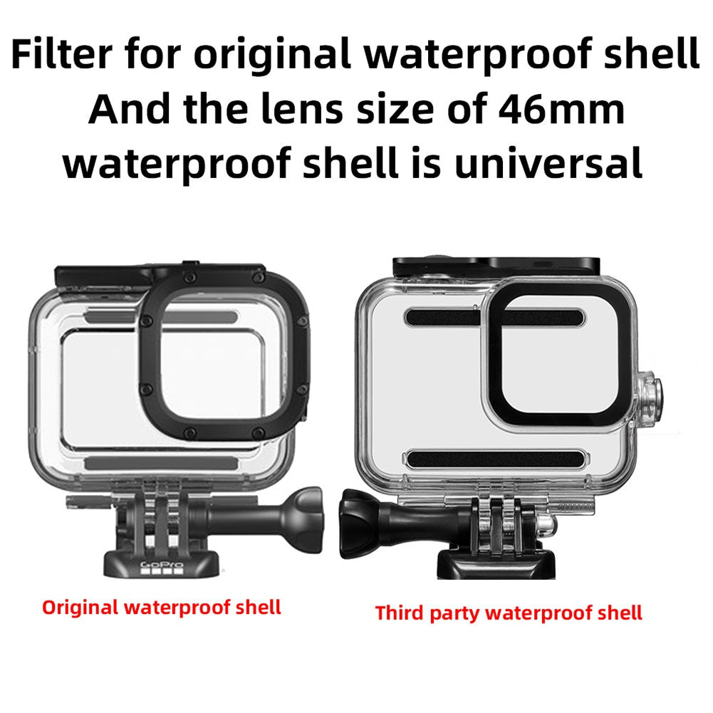 24X Macro Close-up Lens with 58mm Diving Red Filters for GoPro Hero 13/12/11/10/9/8/7/6/5/Hero 2018 Original Waterproof Housing Case