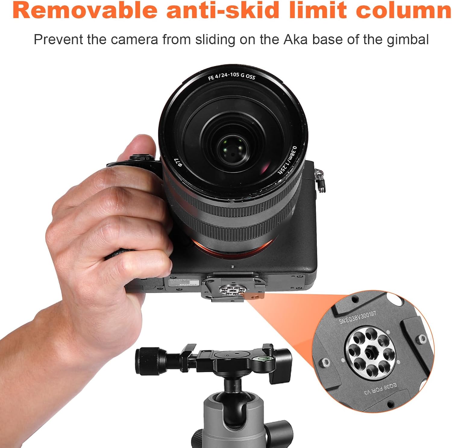 V3 Quick Release Plate, Quick Switch Auto Lock Square QR Mount Plate with Arca Type Clamp Base, Compatible with Peak Design Capture V3 Camera Clip