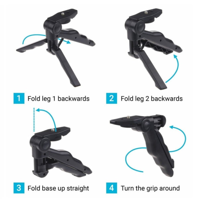 Hand Grip Folding Tripod Mount for GoPro