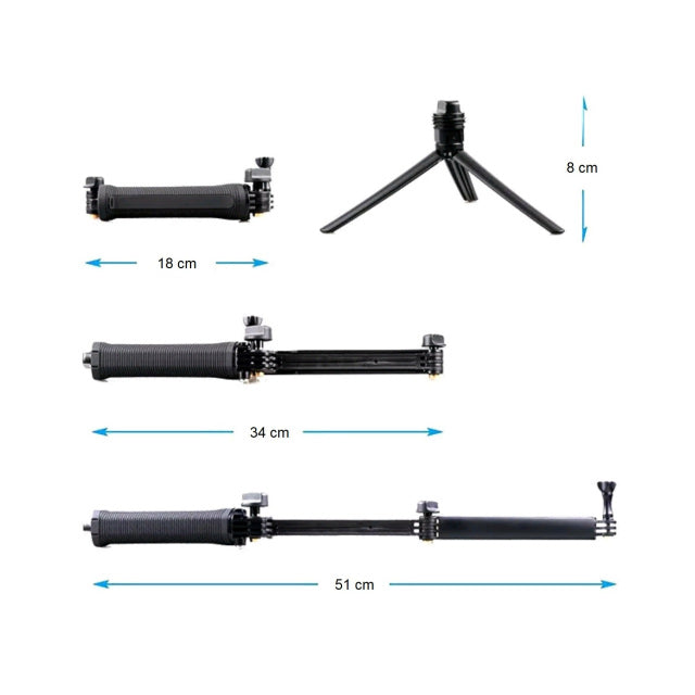 3 Way Monopod for Osmo Action 5 Pro / Osmo Action 4 3 2 1