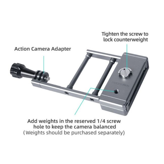 Osmo Mobile Plate Mount for Osmo Action 5 Pro / Osmo Action 4 3 2 1