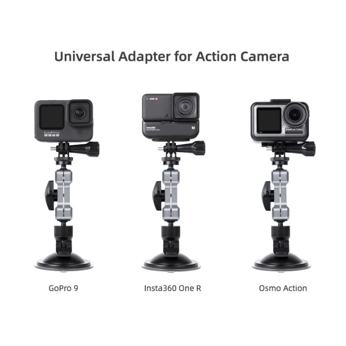 Aluminum Dual 3 Way Suction Cup Mount for GoPro