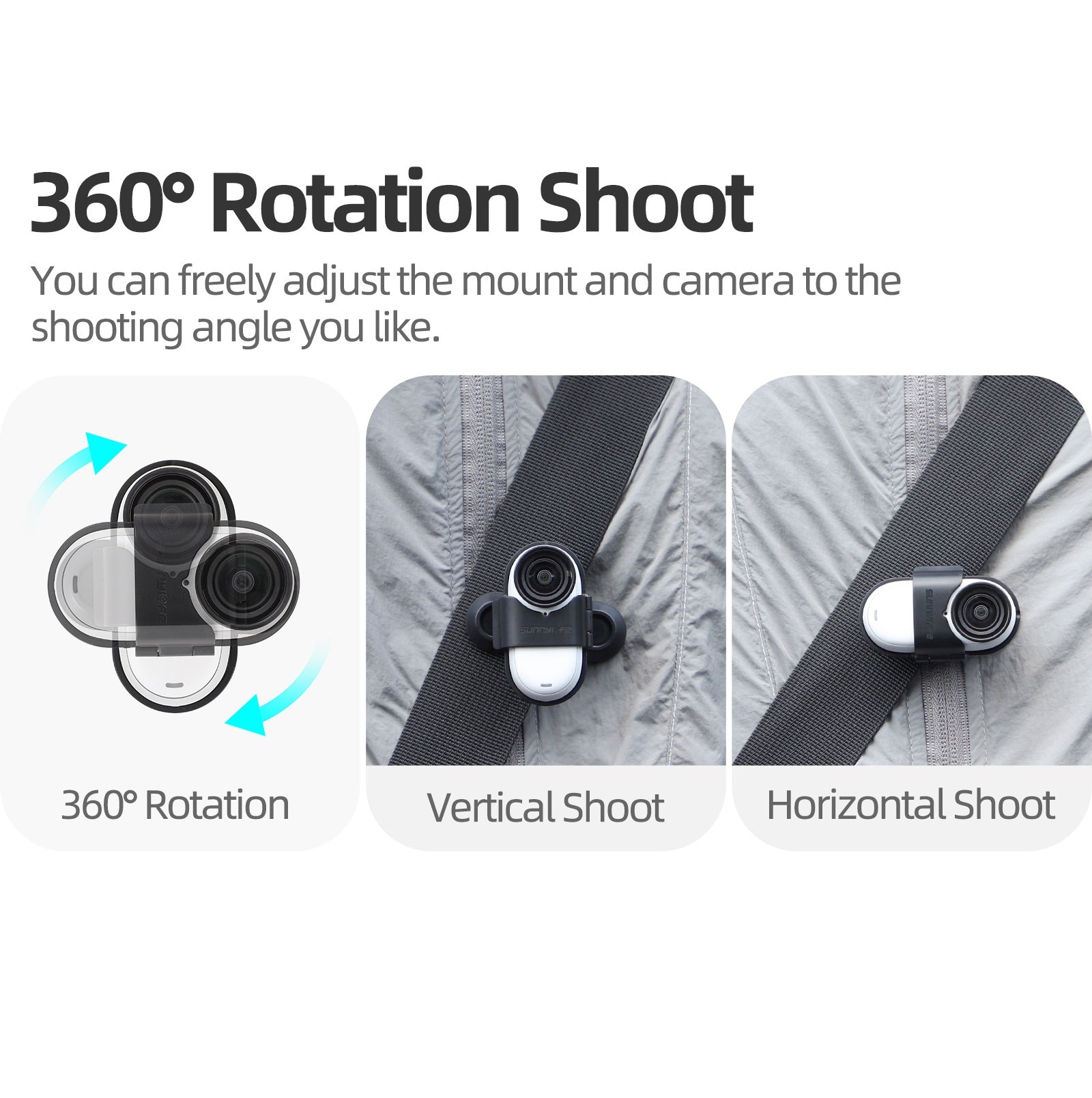 Backpack Clamp Mount for Insta360 GO 3 / GO 3S