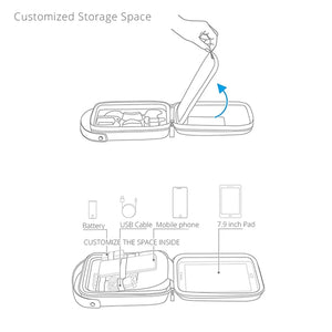 PGYTECH Portable PU Nylon EVA Storage Bag for DJI TELLO, For DJI TELLO