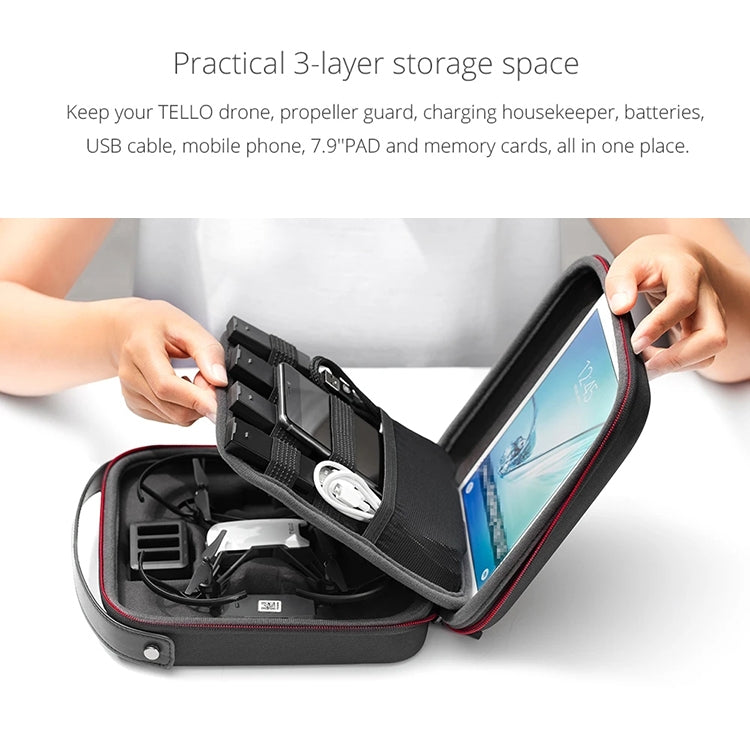 PGYTECH Portable PU Nylon EVA Storage Bag for DJI TELLO, For DJI TELLO