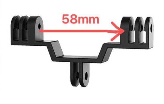 Aluminum Double Camera Mount for GoPro