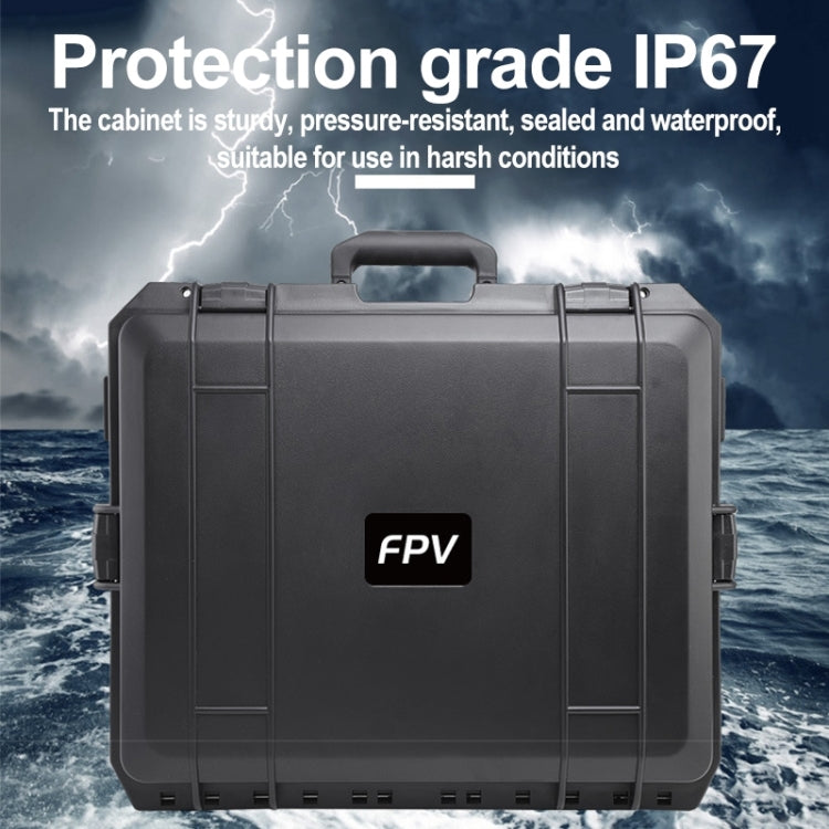 For DJI FPV Waterproof Explosion-proof Suitcase Portable Storage Box Case Travel Carrying Bag, No Disassembly Propeller, PP Waterproof Case