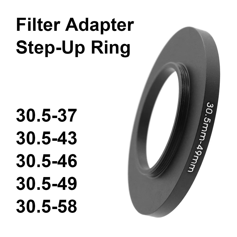 Camera Lens Filter Adapter Ring Step Up Ring 30.5-37 30.5-43 30.5-46 30.5-49 30.5-58 for UV ND CPL Lens Hood etc.