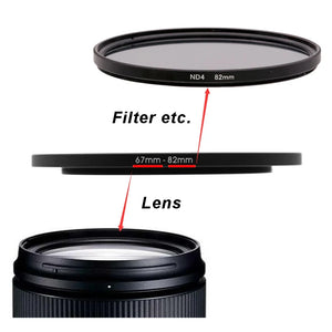Camera lens Filter Adapter Ring Step Up Ring 25-28 25-37 25-46 25-52 25-58 27-30 27-37 27-52 27-58 for UV ND CPL Lens Hood etc.