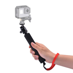 Universal 360 degree Selfie Stick with Red Rope for Gopro, Cellphone, Compact Cameras with 1/4 Threaded Hole, Length: 210mm-525mm, Length: 21-52cm