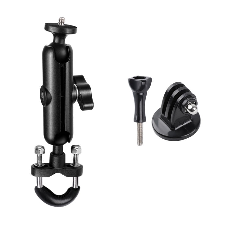 9cm Connecting Rod 20mm Ball Head Motorcycle Handlebar Fixed Mount Holder with Tripod Adapter & Screw for GoPro, Insta360, DJI and Other Action Cameras
