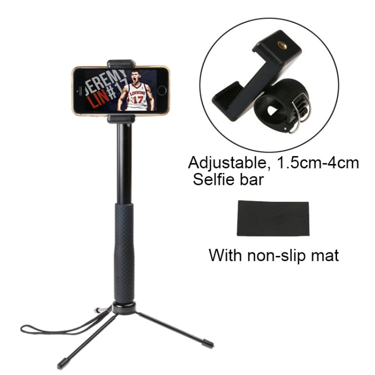 30-93cm Grip Foldable Tripod Holder Multi-functional Selfie Stick Monopod for GoPro, Insta360, DJI and Other Action Cameras, Phones, Length: 30-93cm