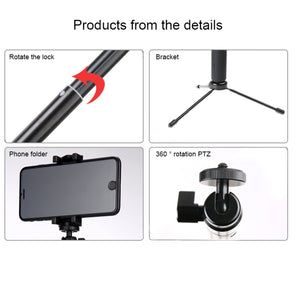 30-93cm Grip Foldable Tripod Holder Multi-functional Selfie Stick Monopod for GoPro, Insta360, DJI and Other Action Cameras, Phones, Length: 30-93cm