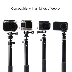 30-93cm Grip Foldable Tripod Holder Multi-functional Selfie Stick Monopod for GoPro, Insta360, DJI and Other Action Cameras, Phones, Length: 30-93cm