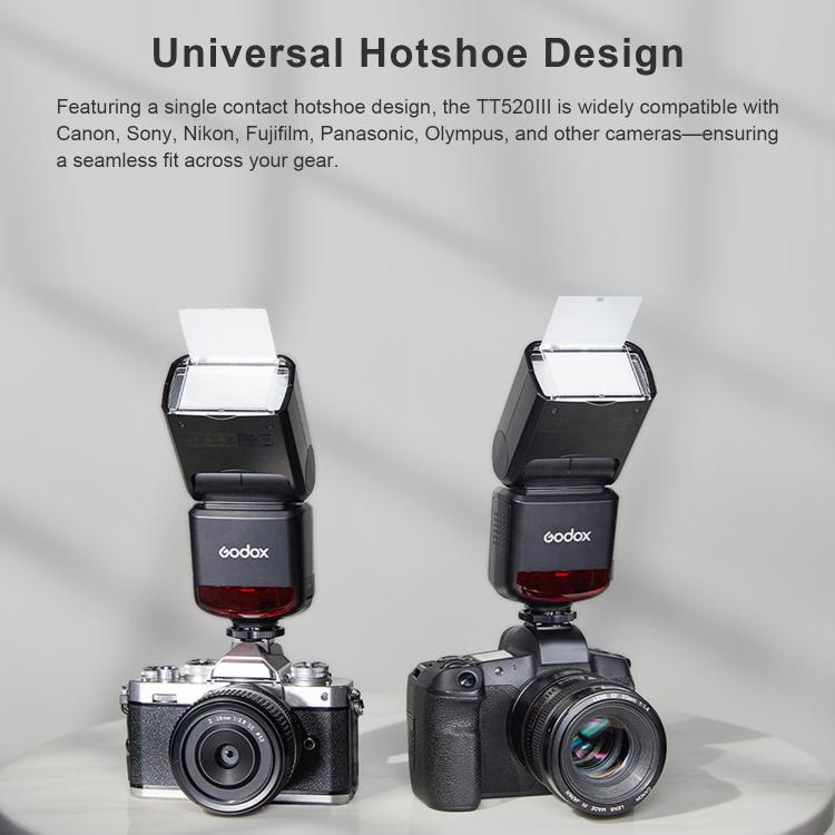 Godox TT520III 433MHz Wireless Triggering Camera Flash Speedlite Light