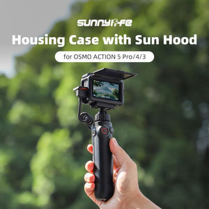 For DJI Osmo Action 5 Pro / 4 / 3 Sunnylife Protective Case Frame Mount Adapter Sun Hood Housing Case