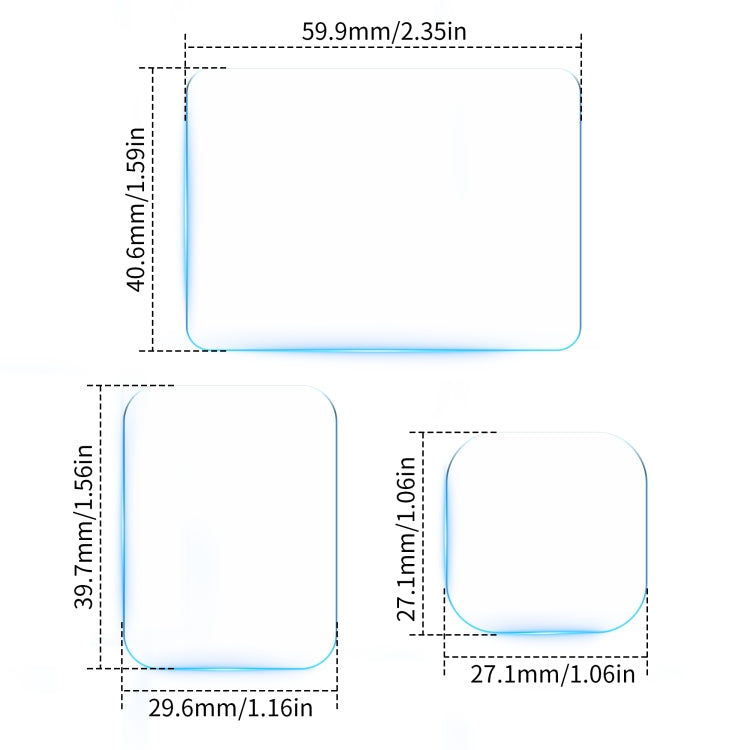 For GoPro HERO13 Black STARTRC 2 Sets 3 in 1 Lens and Front Back Screen Tempered Glass Film