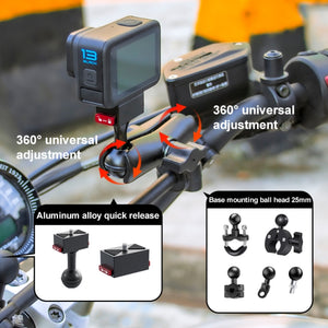 Metal Quick Release Base Adapter for GoPro, Insta360, DJI and Other Action Cameras, Quick Release Base