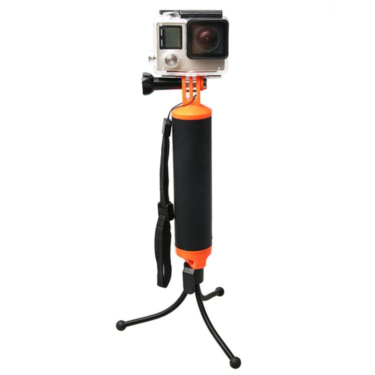 Floating Handle Grip with Tripod Holder & Adjustable Anti-lost Strap for GoPro, Insta360, DJI and Other Action Cameras, Tripod Holde