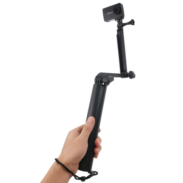 3-Way Monopod + Magic Mount Selfie Stick for GoPro, Insta360, DJI and Other Action Cameras, Length: 24.5-63cm, Length: 24.5-63cm(Black)