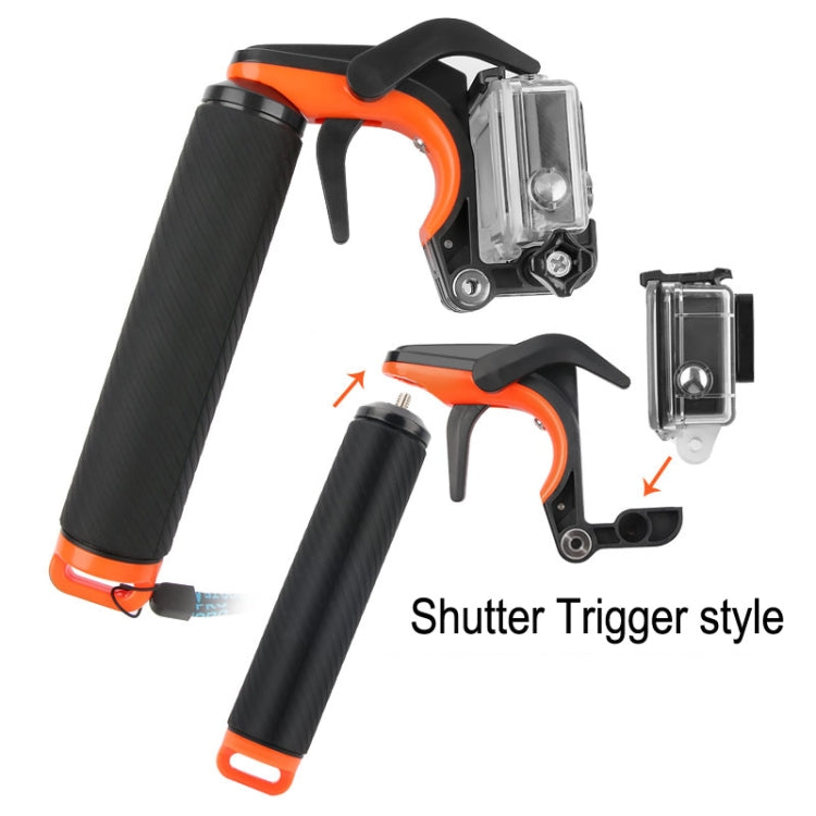 Shutter Trigger + Dome Port Lens Transparent Cover + Floating Hand Grip Diving Buoyancy Stick with Adjustable Anti-lost Strap & Screw & Wrench for GoPro HERO7 /6 /5, Transparent Cover+ Hand Grip