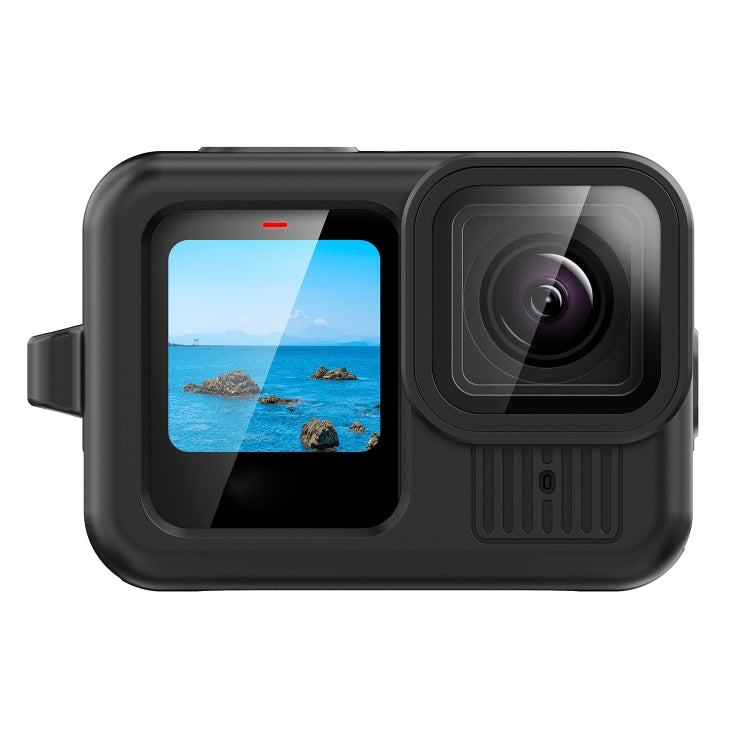 For GoPro HERO13 Black Silicone Protective Case Cover with Wrist Strap & Lens Cover, For GoPro HERO13 Black