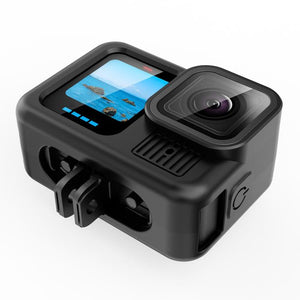 For GoPro HERO13 Black Silicone Protective Case Cover with Wrist Strap & Lens Cover, For GoPro HERO13 Black