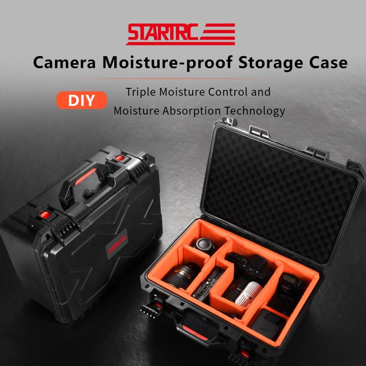 STARTRC Waterproof PP Suitcase Storage Box for Canon / Fujifilm / Nikon 1 Camera 2 Lenses