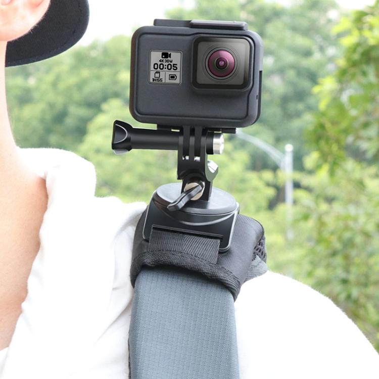 Hook and Loop Fastener Backpack Rec-Mounts Clip Clamp Mount with Screw for GoPro, Insta360, DJI and Other Action Cameras