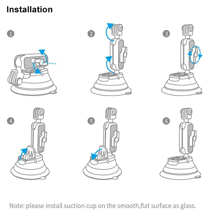 PGYTECH P-GM-132 Action Camera Suction Cup Phone Holder for DJI Osmo Action & GoPro 8/7, P-GM-132
