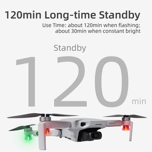 Sunnylife 2-Green + 2-Red Night Strobe LED Light Indicator Light for DJI Mavic 2 / Mini / Mavic Air 2 / FPV, Night Strobe Indicator