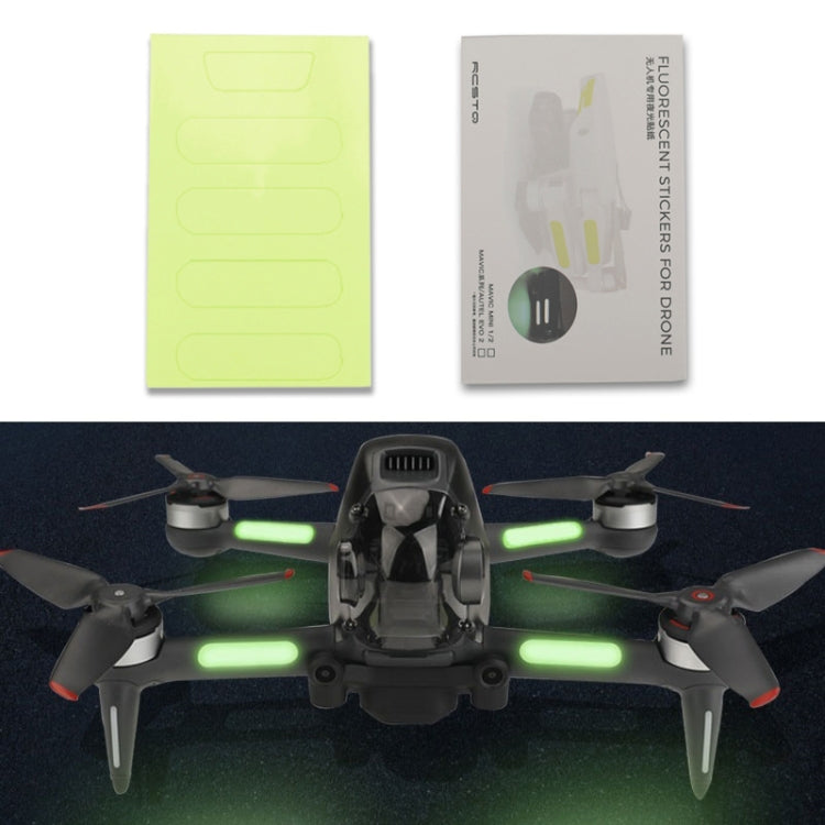 RCSTQ 2 PCS Luminous Sticker Night Flight Sticker for DJI FPV Drone, for DJI FPV