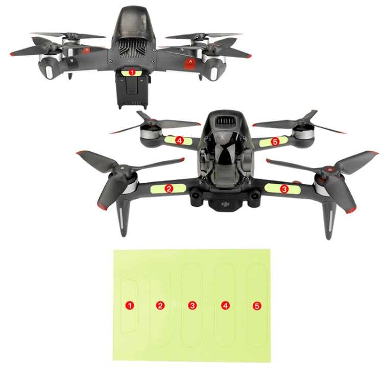 RCSTQ 2 PCS Luminous Sticker Night Flight Sticker for DJI FPV Drone, for DJI FPV