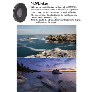 JSR 4 in 1 ND8PL / ND16PL / ND32PL / ND64 PL Lens Filter For DJI Osmo Action 3, 4 in 1 NDPL