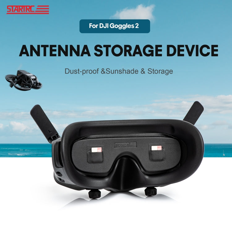 For DJI Goggles 2 / Avata Goggles STARTRC PU Dustproof Memory Card Storage Holder Lens Cover Antenna Storage Cover, Goggles 2 Storage Cover