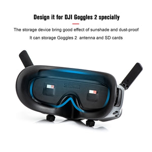 For DJI Goggles 2 / Avata Goggles STARTRC PU Dustproof Memory Card Storage Holder Lens Cover Antenna Storage Cover, Goggles 2 Storage Cover