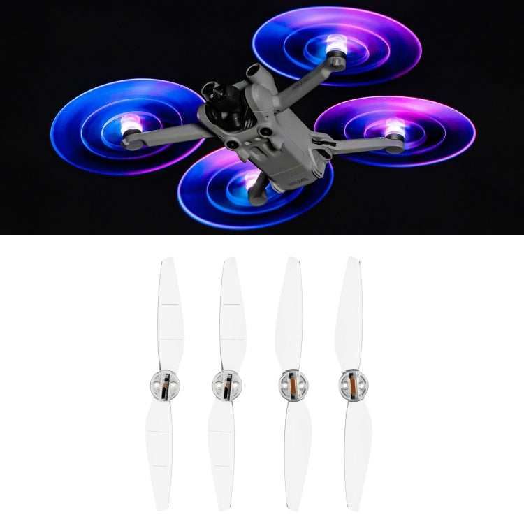 For DJI Mini 4 Pro / Mavic Mini 3 Pro STARTRC 2 Pairs Color LED Flash Lamp Low Noise Propellers