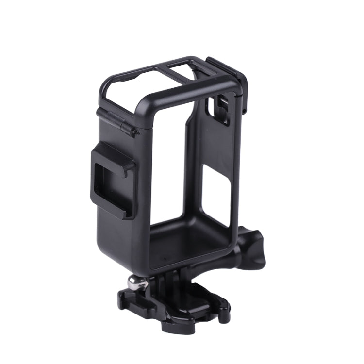 For DJI Osmo Action 3 Vertical Plastic Protective Frame Cage with Cold Shoes, Plastic (Black)