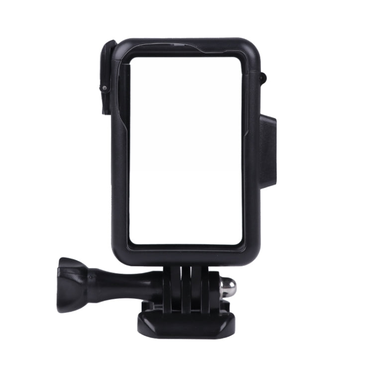 For DJI Osmo Action 3 Vertical Plastic Protective Frame Cage with Cold Shoes, Plastic (Black)